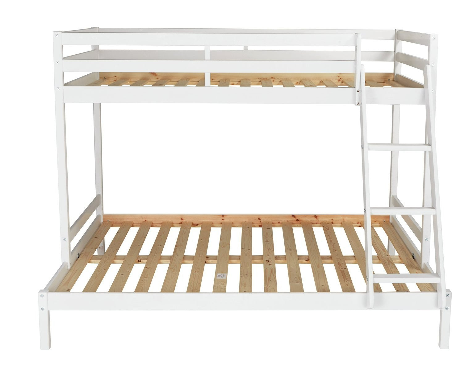 Home Kaycie Triple Bunk Bed Frame - White | Multi Level Sleeping Setup