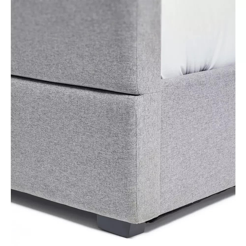 Costa Fabric Double Ottoman Bed Frame - Grey (S)