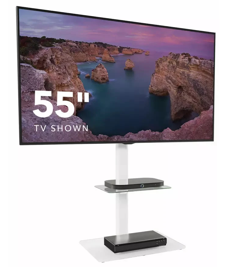 AVF AR-UN60WC TV Stand Up to 70 Inch White | Modern Living Room TV Unit