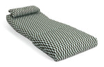 Lexi Single Fabric Chairbed - Blue & Green | Compact Guest Seating