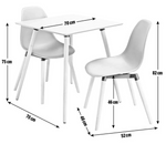 Berlin Grey Dining Table & 2 Grey Chairs | Modern Kitchen Furniture Set