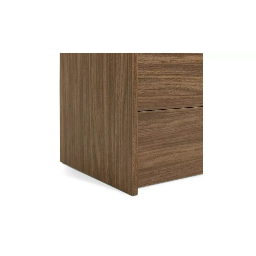 Oldham Wide 4 Drawer Chest - Walnut | Space-saving Bedroom Storage