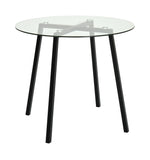 Fyra Glass Dining Table & 4 Natural Chairs ( B Grade 54814 - 54817 )