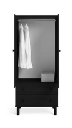 Akio 2 Drawer 2 Door Wardrobe - Black (B Grade)