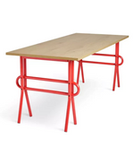 Ballon Metal 4-6 Seater Dining Table Red | Modern Kitchen Dining Furniture