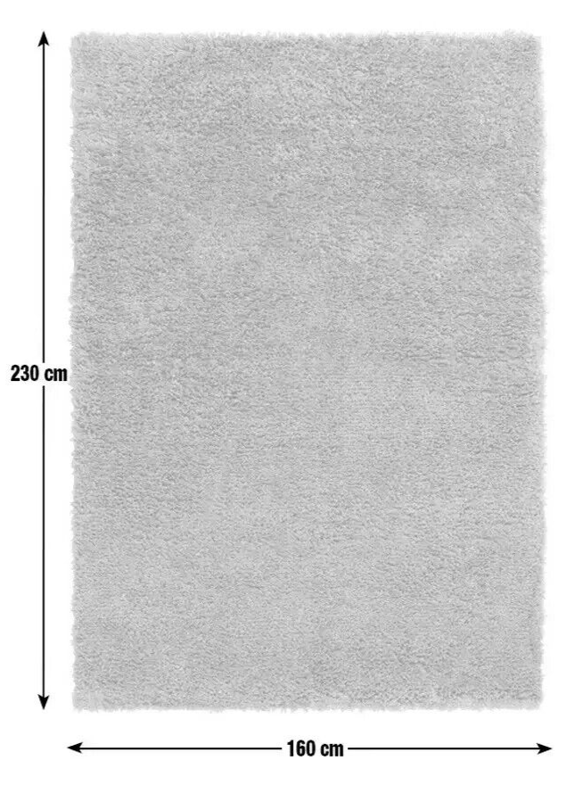 Habitat Recycled Cosy Plain Shaggy Rug - 160x230cm - Grey