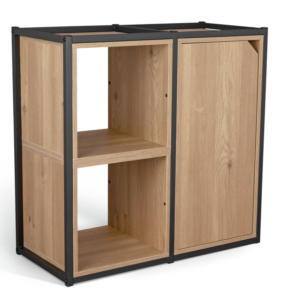 Habitat Loft Living Short Shelving and Storage Unit - Oak | Oak Shelf Storage