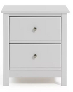 Habitat Brooklyn 2 Drawer Bedside Table - White