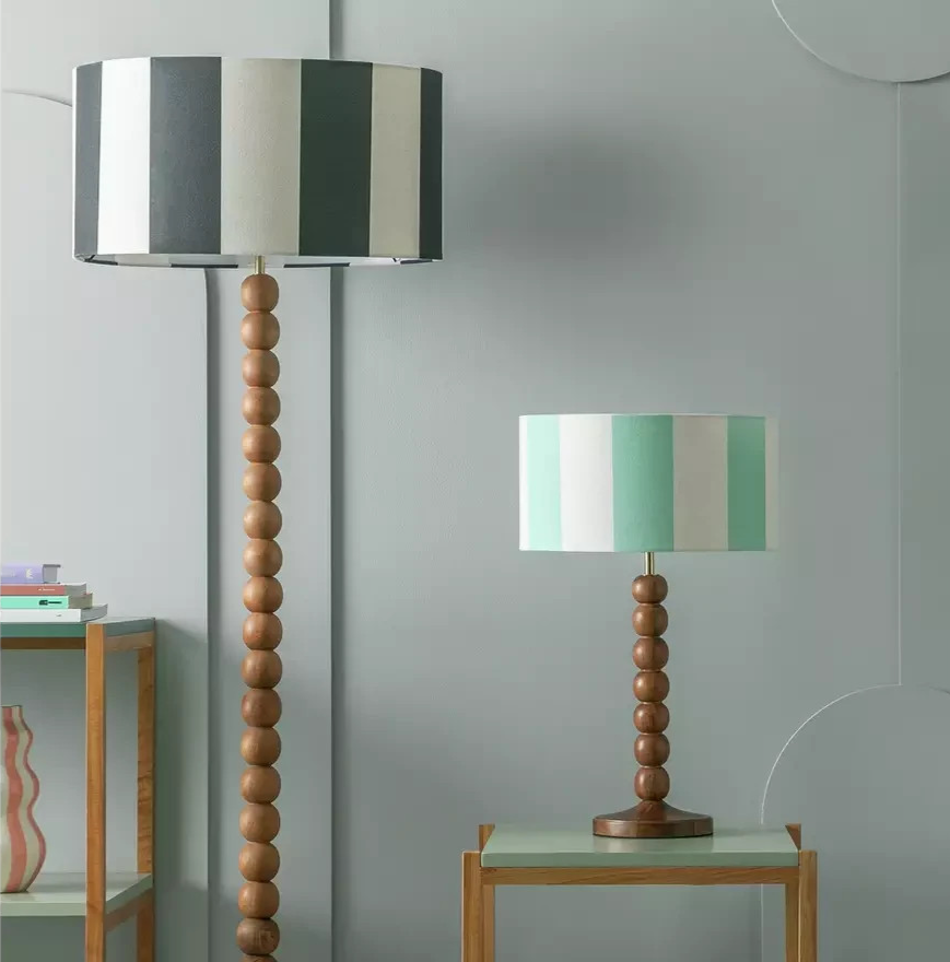 Bobbin Mango Wood Floor Lamp Base Walnut | Decorative Lighting Stand