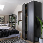 Atlas 2 Door Wardrobe - Black & Brown (B Grade)