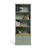 Home Winchester Bookcase - Green | Elegant Room Arrangement