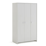 Kids Juno 3 Door Wardrobe - White | Spacious 3 Door Closet in White