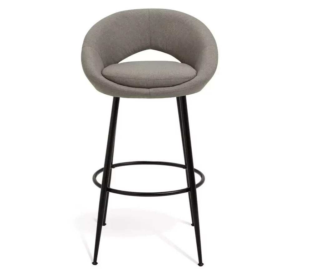 Habitat Hermione Fabric Bar Stool - Grey