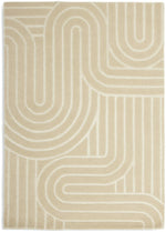 Mirage Carved Cream Cut Pile Rug - 230x160cm