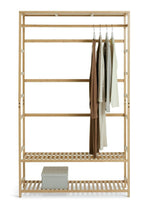 Cullen Double Bamboo Open Wardrobe - Oak