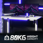 X Rocker Ascend Electric Height Adjustable Gaming Desk-White |Streamer Workspace