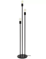 Habitat Exposed Bulb 3 Light Floor Lamp - Black | Modern Home Tall Standing Lamp