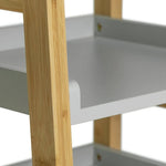 Habitat Bamboo Mirrored Tallboy - Grey