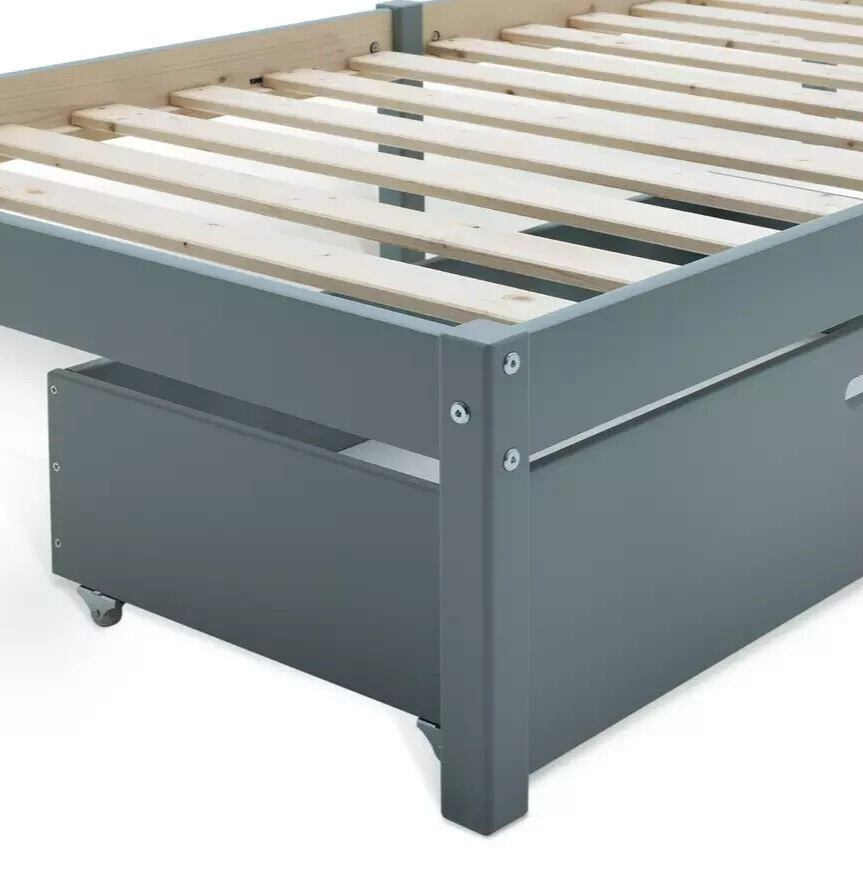 Ronnie Single Bed Frame and Drawer - Duck Egg Blue (B Grade 1035.)