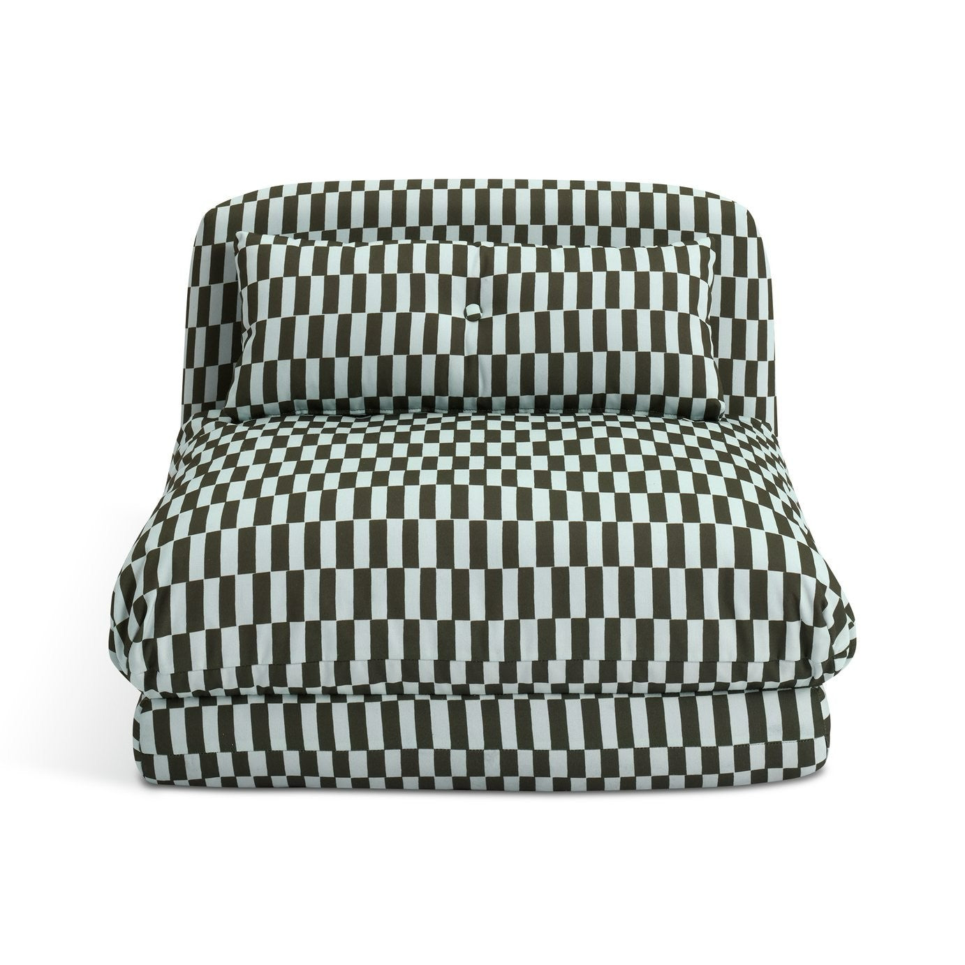 Lexi Single Fabric Chairbed - Blue & Green | Compact Guest Seating