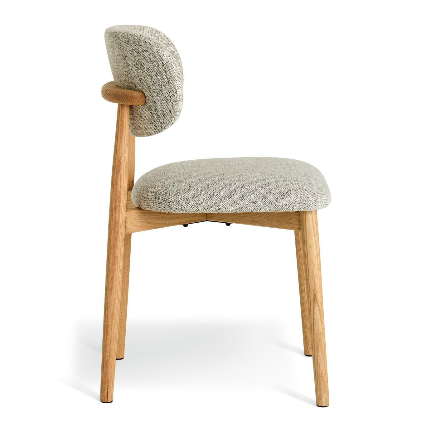 Arona Pair of Fabric Dining Chairs - Natural | Modern Upholstery Kitchen Seating