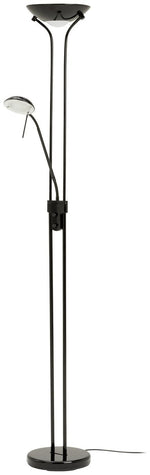 Father & Child Uplighter Floor Lamp Black | Adjustable Reading Light Modern Home