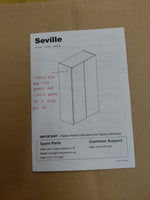 Seville 2 Door Shoe Storage Cabinet - Grey & Oak (B Grade 1023.)