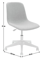 Hallie Fabric Office Chair - Grey