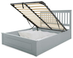 Aspley Kingsize Wooden End Lift Ottoman Bed- Grey |Space Saving Sleep Solution