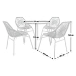 Hector 4 Seater Rattan Effect Patio Set - Green | Backyard Entertaining Setup