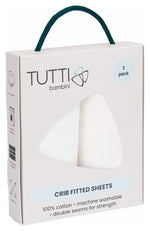 Tutti Bambini Cozee Bundle Walnut Bedside Crib-White
