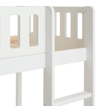 Ronnie High Sleeper Single Bed Frame - White | Space-saving high sleeper bed