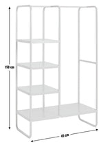 Lorelei Rail With Shelves - Red | Double clothes rail and shelving unit
