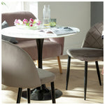 Tulip Marble Effect 4 Seater Dining Table | Round Kitchen Dining Room