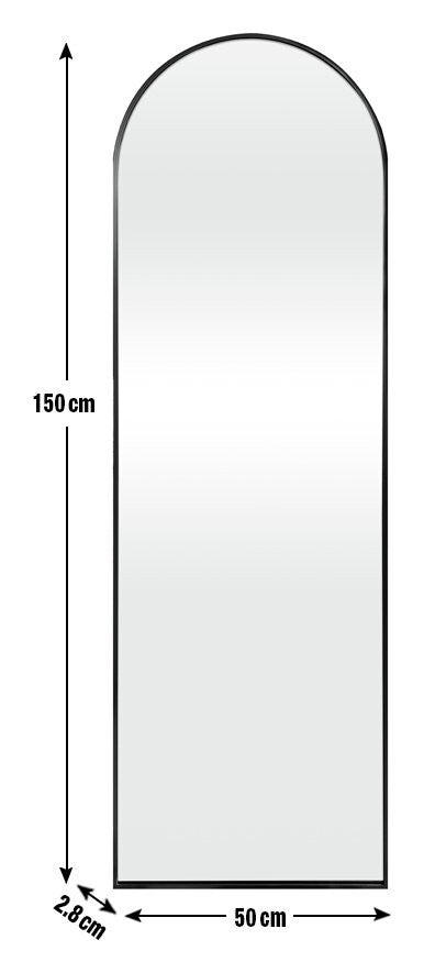 Habitat Arch Full Length Wall Mirror - Black - 50x150cm