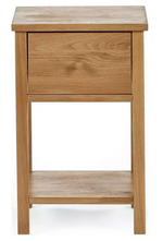 Julian Bowen Coxmoor 1 Drawer Bedside Table Oak | Bedroom Storage Nightstand