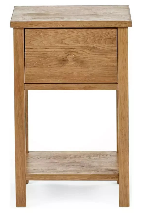 Julian Bowen Coxmoor 1 Drawer Bedside Table Oak | Bedroom Storage Nightstand