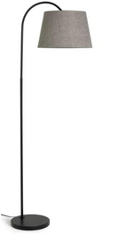 Habitat Arc Floor Lamp - Matte Black & Grey