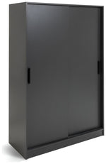 Home Nova 2 Door Sliding Wardrobe - Anthracite | Modern Grey Storage Unit