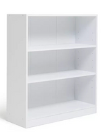 Maine Short Bookcase - White