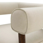 Habitat Elio Fabric Curved Armchair - Natural