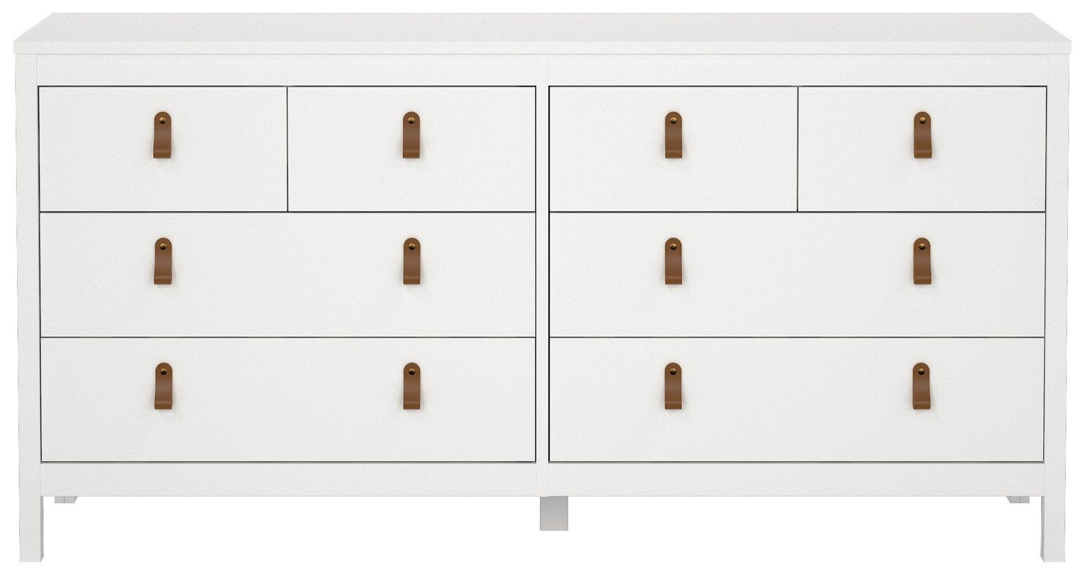 Tvilum Madrid 8 Drawer Chest - White | Modern Bedroom Storage