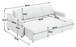 Stanley Fabric 3 Seater Sofa Bed - Natural | Sofa Bed's Smart Design