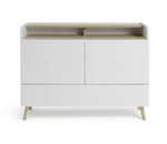 Habitat Skandi 4+1 Drawer Chest - White Two Tone