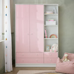 Home Kids Malibu 2 Door 4 Drawer Wardrobe - Pink | Childrens Bedroom Storage