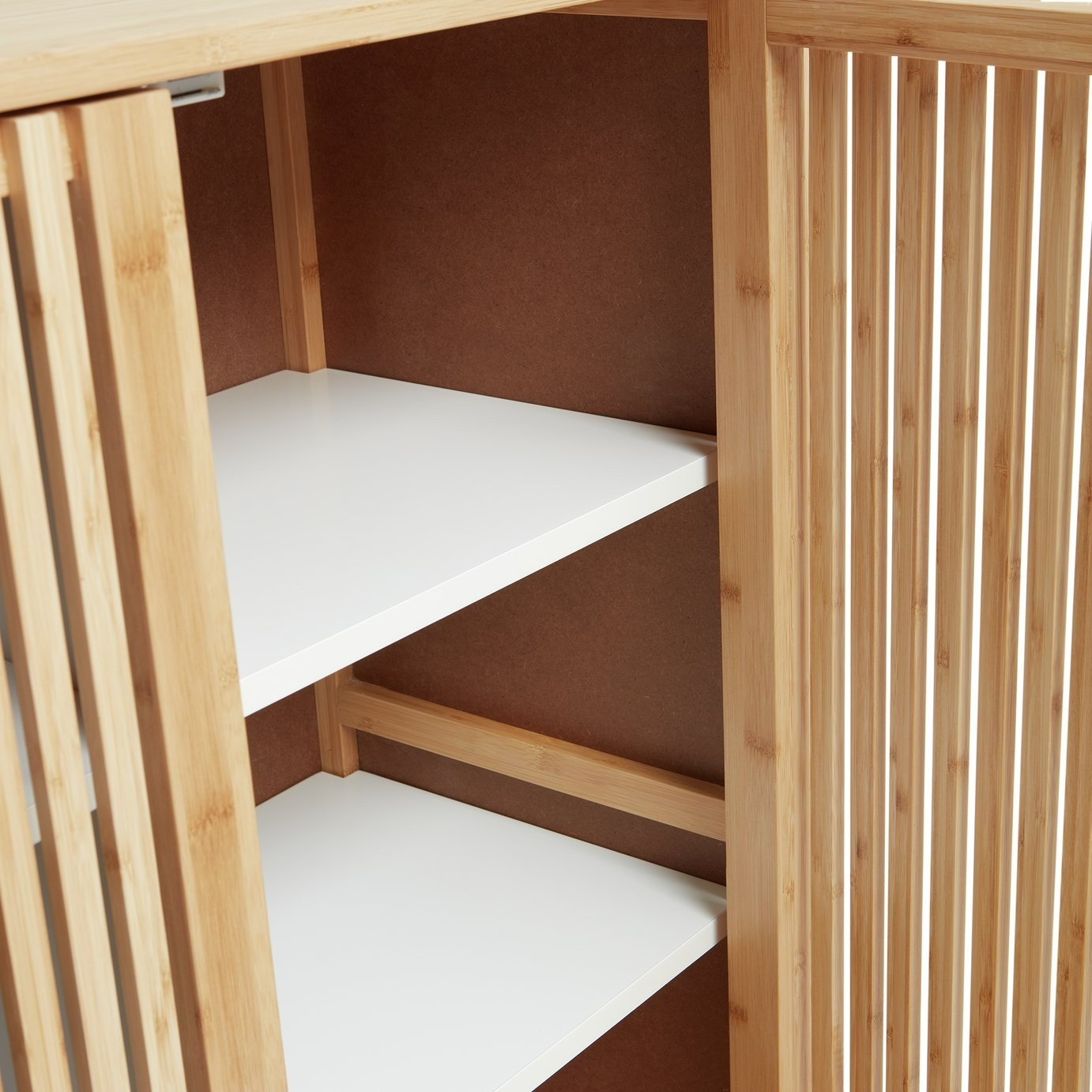 Eave 2 Door Bamboo Cabinet - Natural | Multi-purpose storage cabinet