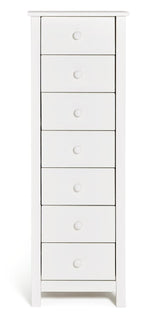 Scandinavia 7 Drawer Tallboy - White