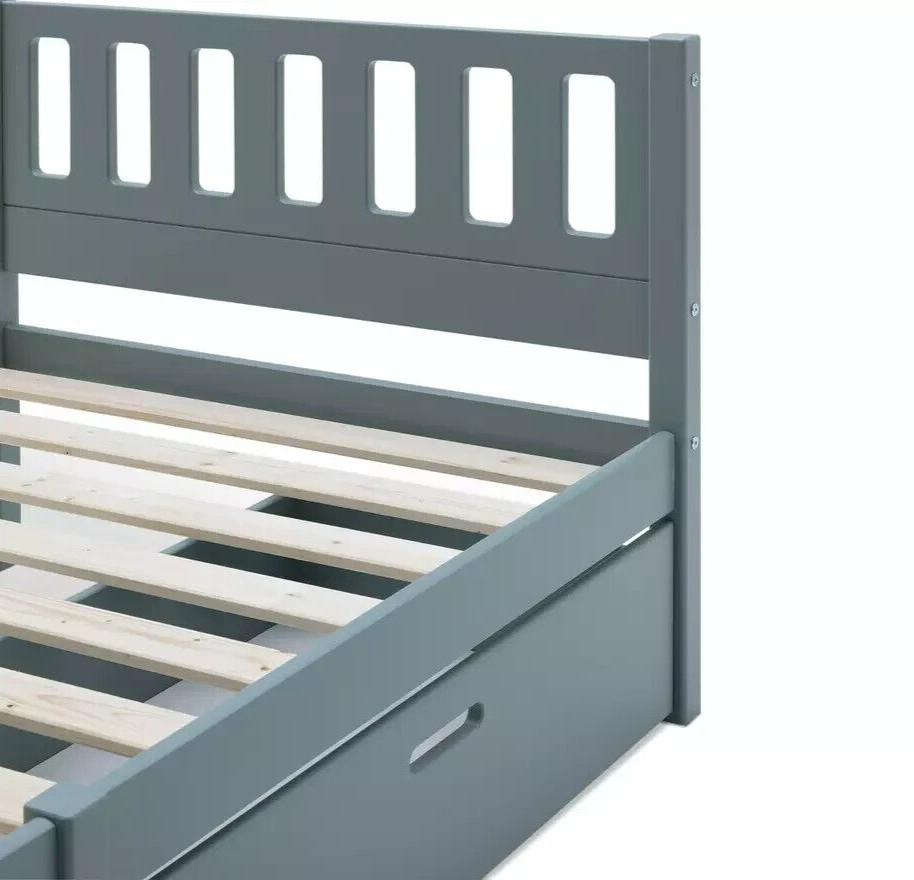 Ronnie Single Bed Frame and Drawer - Duck Egg Blue (B Grade 1035)