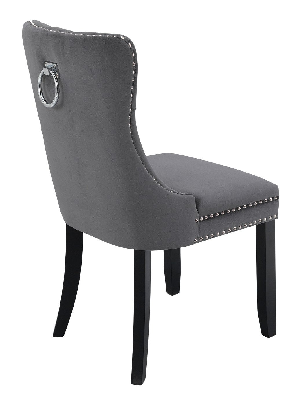 Home Princess Velvet Dining Chair - Charcoal | Comfort Stylish Seating Interior