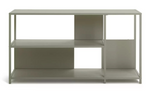 Habitat Deon Short Metal Bookcase - Light Grey | Compact Shelf Office Storage